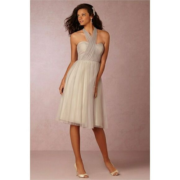 Jenny Yoo Alpine Gray Tulle Bhldn Dress 18 Grey Bridal Wedding - Picture 1 of 8